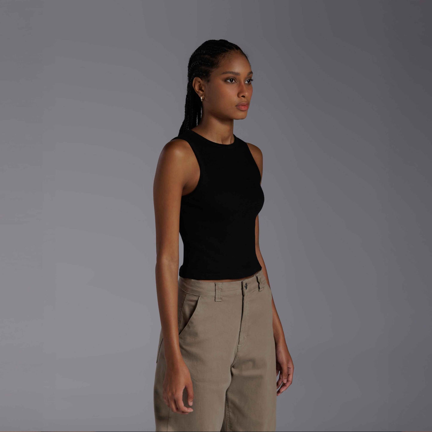 Cropped Ribana Tech Anti Odor Feminino - Preto