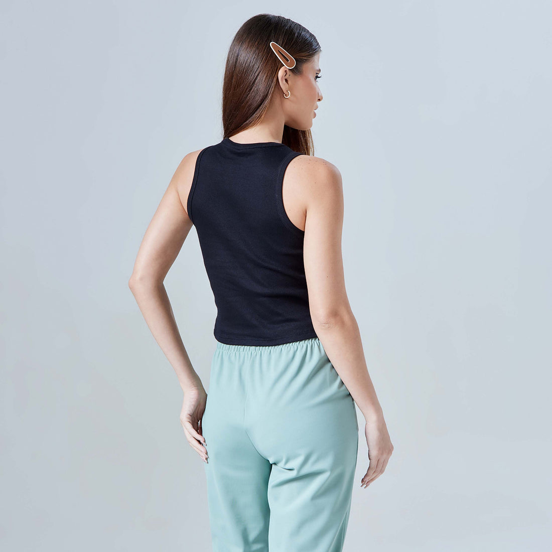 Cropped Ribana Tech Anti Odor Feminino - Preto