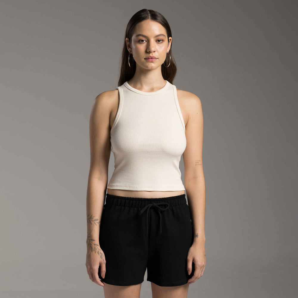 Cropped Ribana Tech Anti Odor Feminino - Off Vanilla
