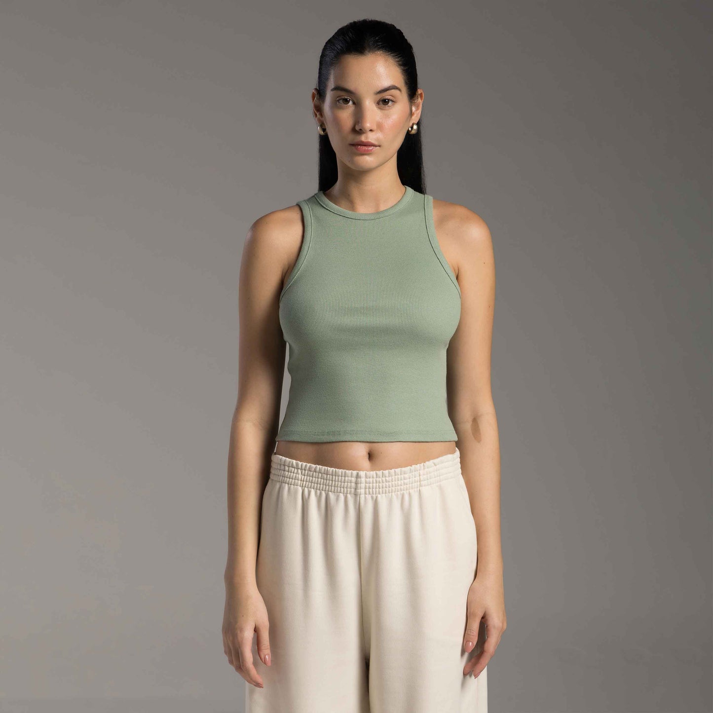 Cropped Ribana Tech Anti Odor Feminino - Verde Pistache