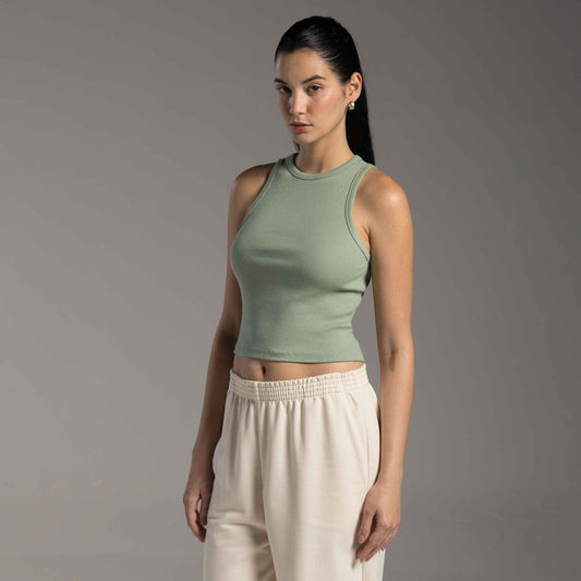 Cropped Ribana Tech Anti Odor Feminino - Verde Pistache