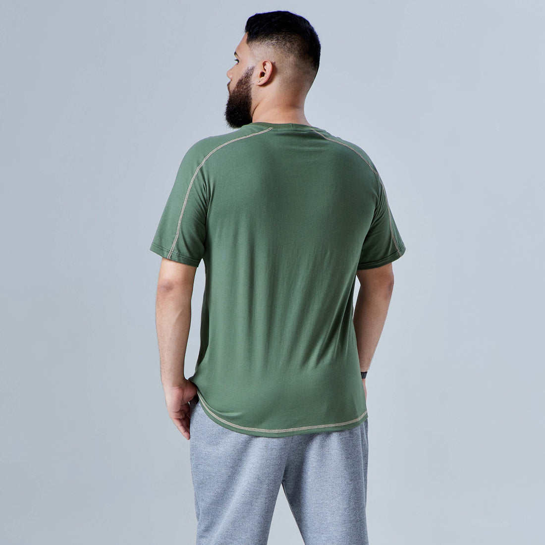 Tech T-Shirt Anti Odor Ombros Contraste Plus Masculina - Verde Figo