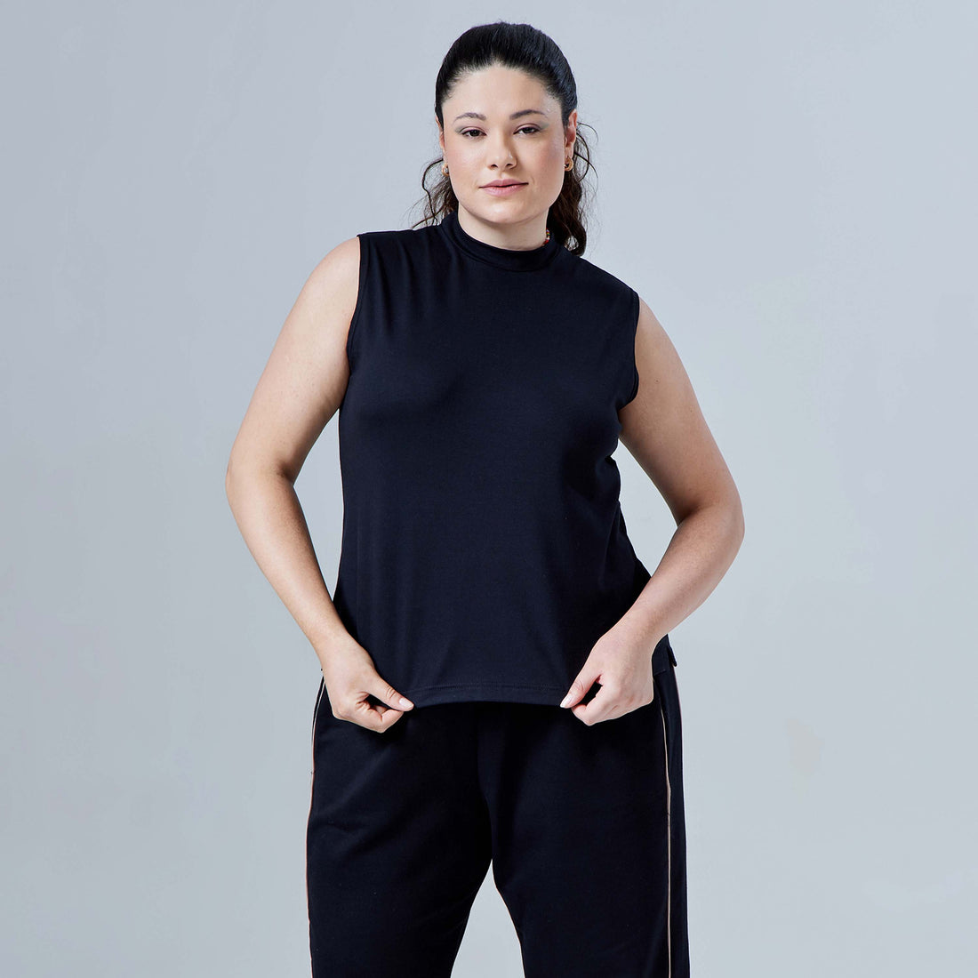 Regata Tech Anti Odor Gola Alta Plus Feminina - Preto