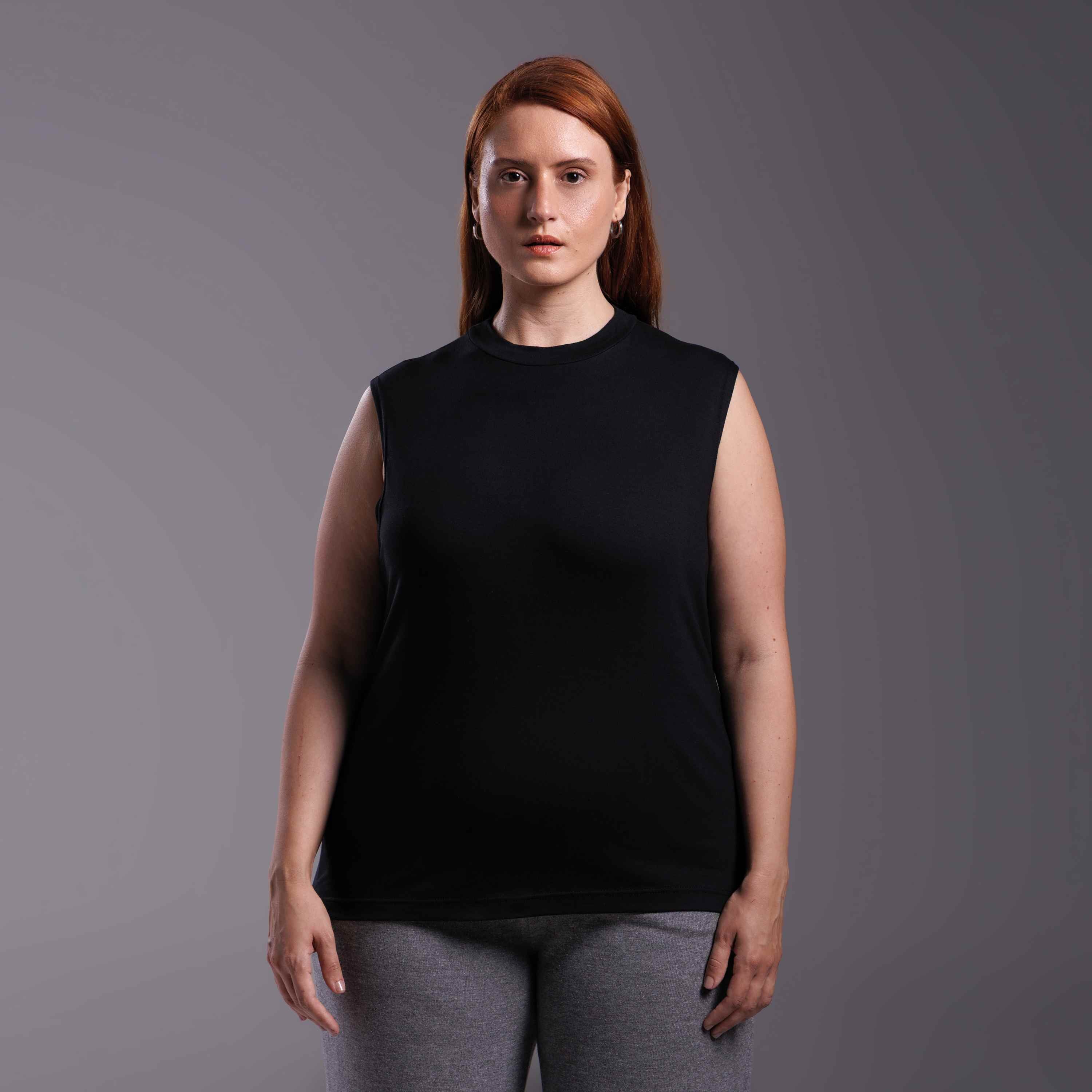 Regata Tech Anti Odor Gola Alta Plus Feminina - Preto