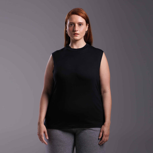 Regata Tech Anti Odor Gola Alta Plus Feminina - Preto