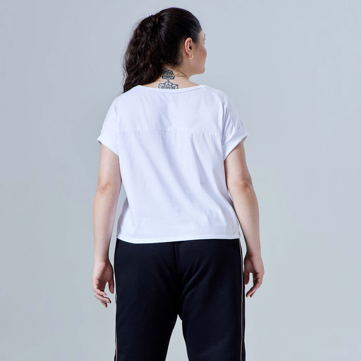 Blusa Tech Air Recorte Plus Feminina - Branco