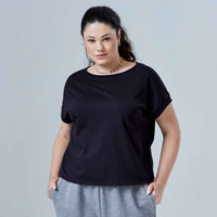 Blusa Tech Air Recorte Plus Feminina - Preto