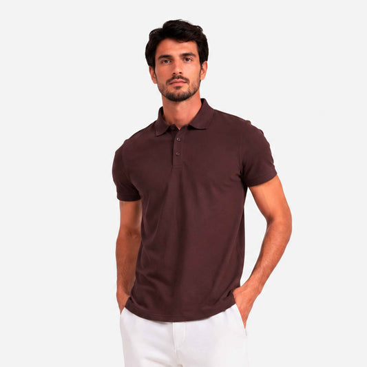 Camisa Polo Tradicional B4 - Marrom