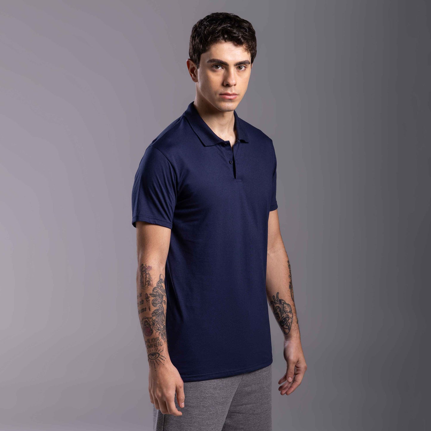 Camisa Polo Tradicional B4 - Azul Marinho