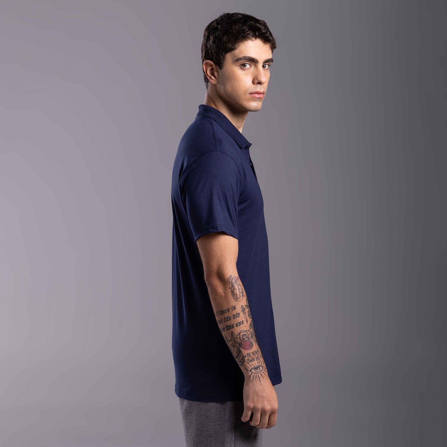 Camisa Polo Tradicional B4 - Azul Marinho