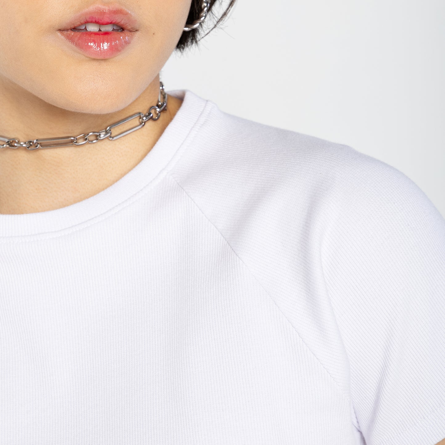 Tech T-Shirt Ribana Anti Odor Cropped Feminina - Branco