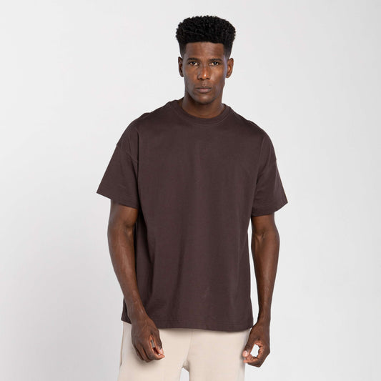 Tech T-Shirt Impermeável Contraste Masculina - Marrom