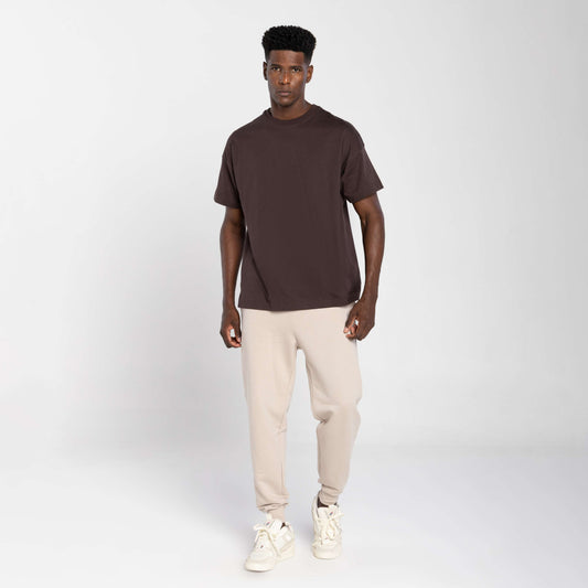 Tech T-Shirt Impermeável Contraste Masculina - Marrom