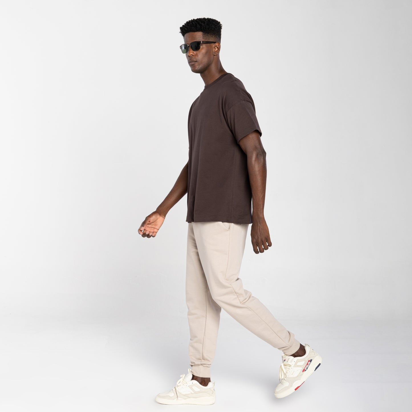 Tech T-Shirt Impermeável Contraste Masculina - Marrom