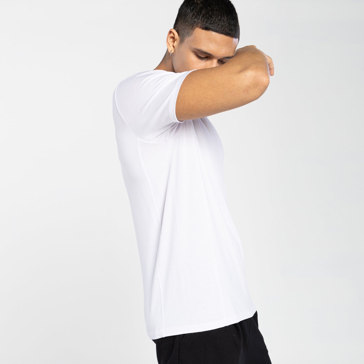 Tech T-Shirt Modal Costura Dupla Masculina - Branco