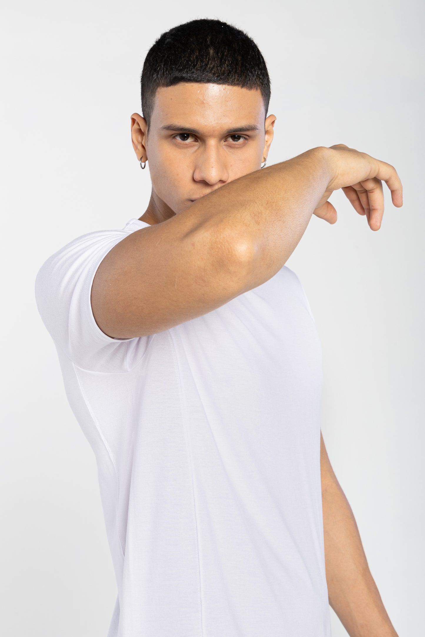 Tech T-Shirt Modal Costura Dupla Masculina - Branco