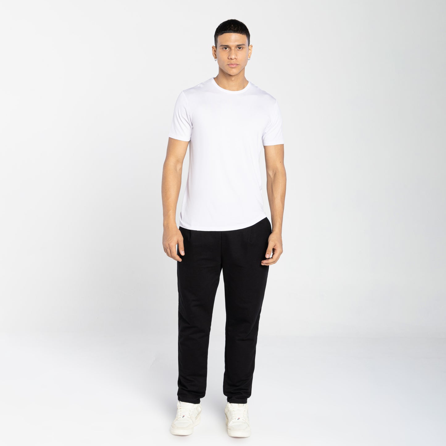 Tech T-Shirt Modal Costura Dupla Masculina - Branco