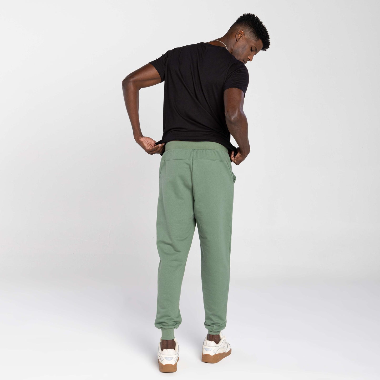 Calça Jogger Moletom Tech NoLiquid Recorte Costas - Verde Alecrim