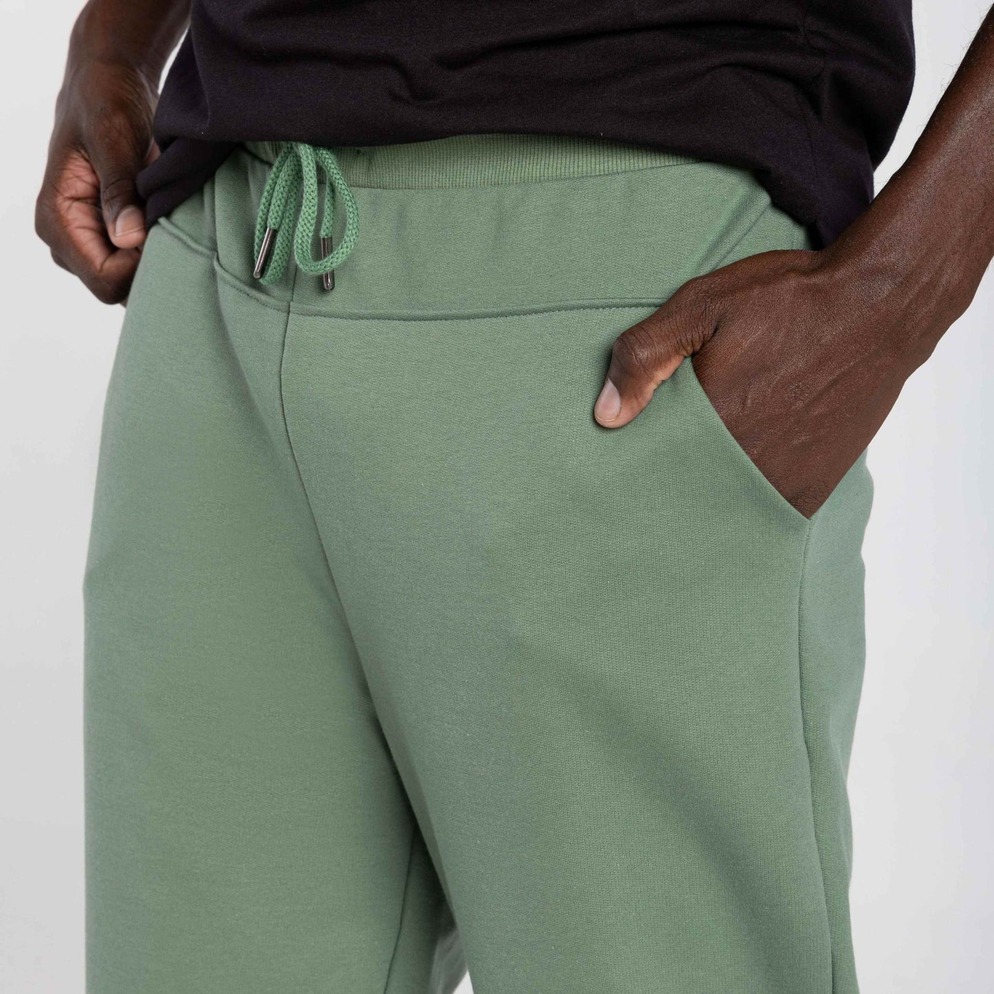 Calça Jogger Moletom Tech NoLiquid Recorte Costas - Verde Alecrim