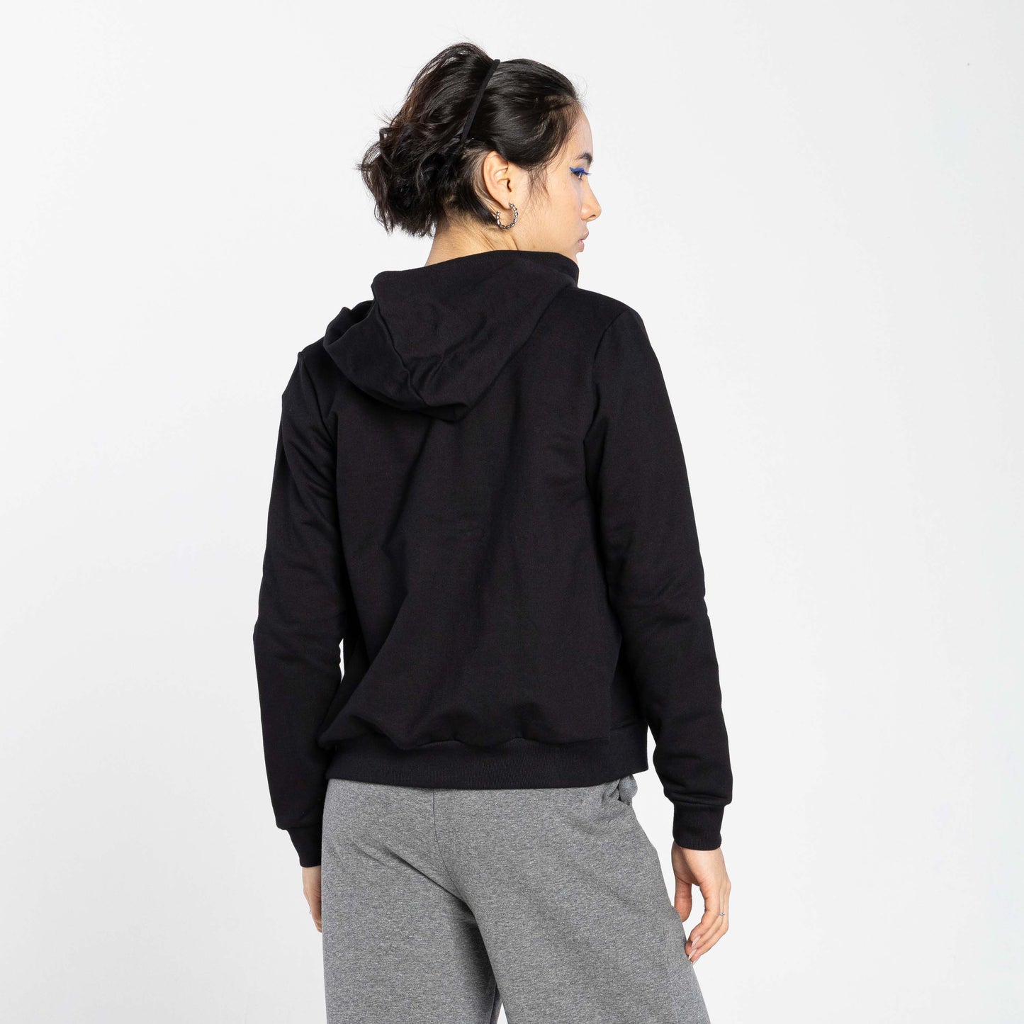 Jaqueta Tech Impermeável Moletom Feminina - Preto