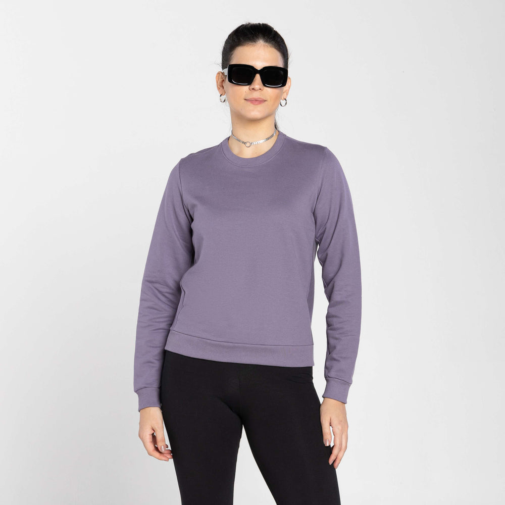 Blusão Tech Impermeável Moletom Flanelado Recorte Feminino - Mirtilo