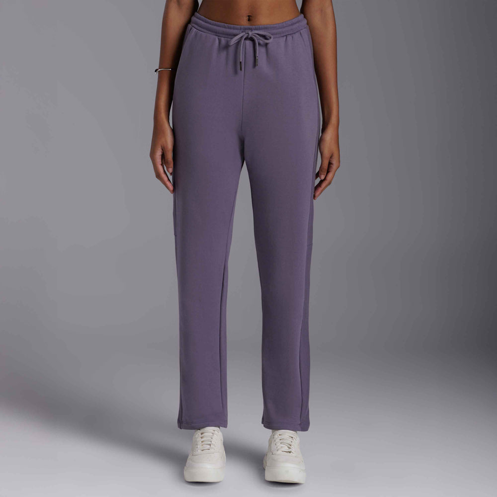 Calça Tech NoLiquid Moletom Flanelado Recorte Feminina - Mirtilo