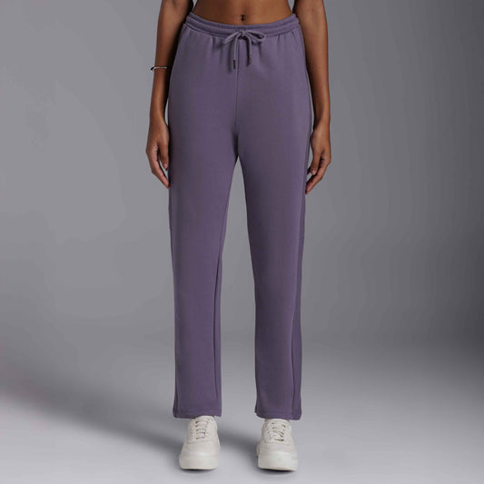 Calça Tech NoLiquid Moletom Flanelado Recorte Feminina - Mirtilo