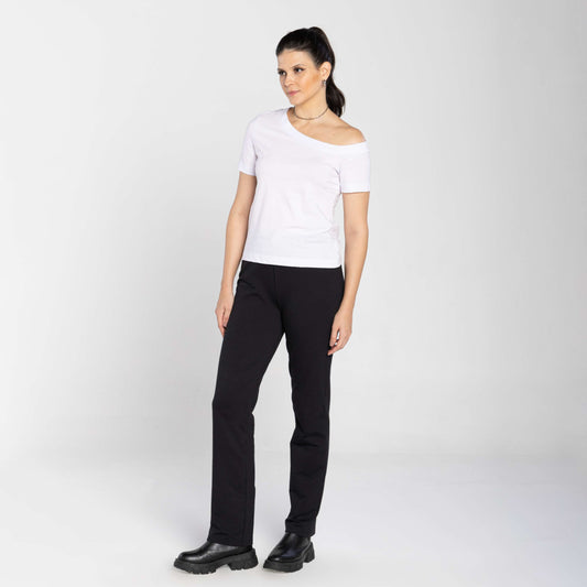 Tech T-Shirt Impermeável Ombro Único Feminina - Branco