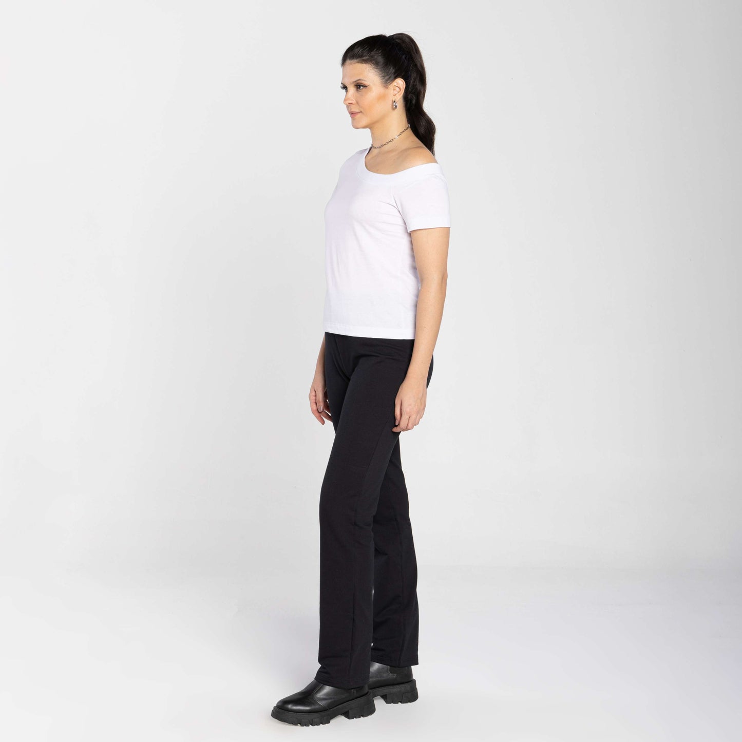 Tech T-Shirt Impermeável Ombro Único Feminina - Branco