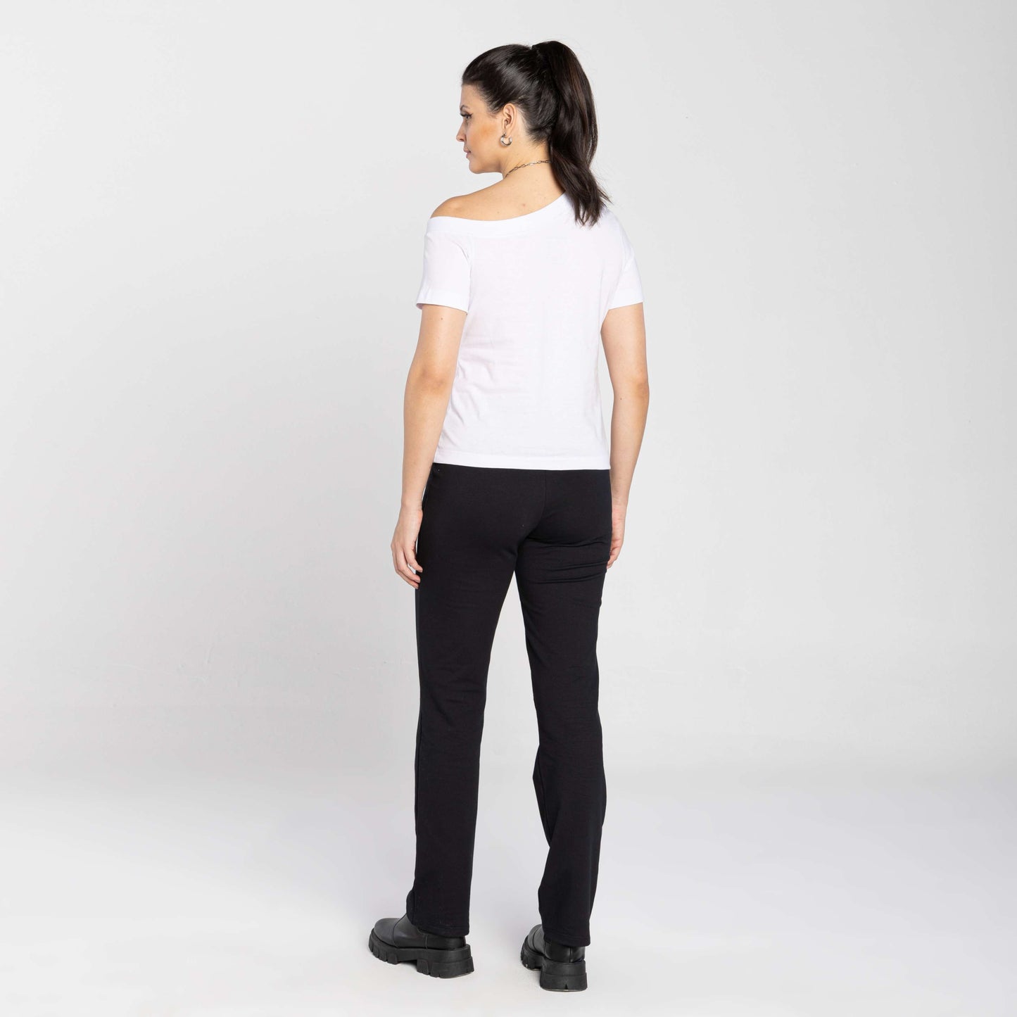 Tech T-Shirt Impermeável Ombro Único Feminina - Branco
