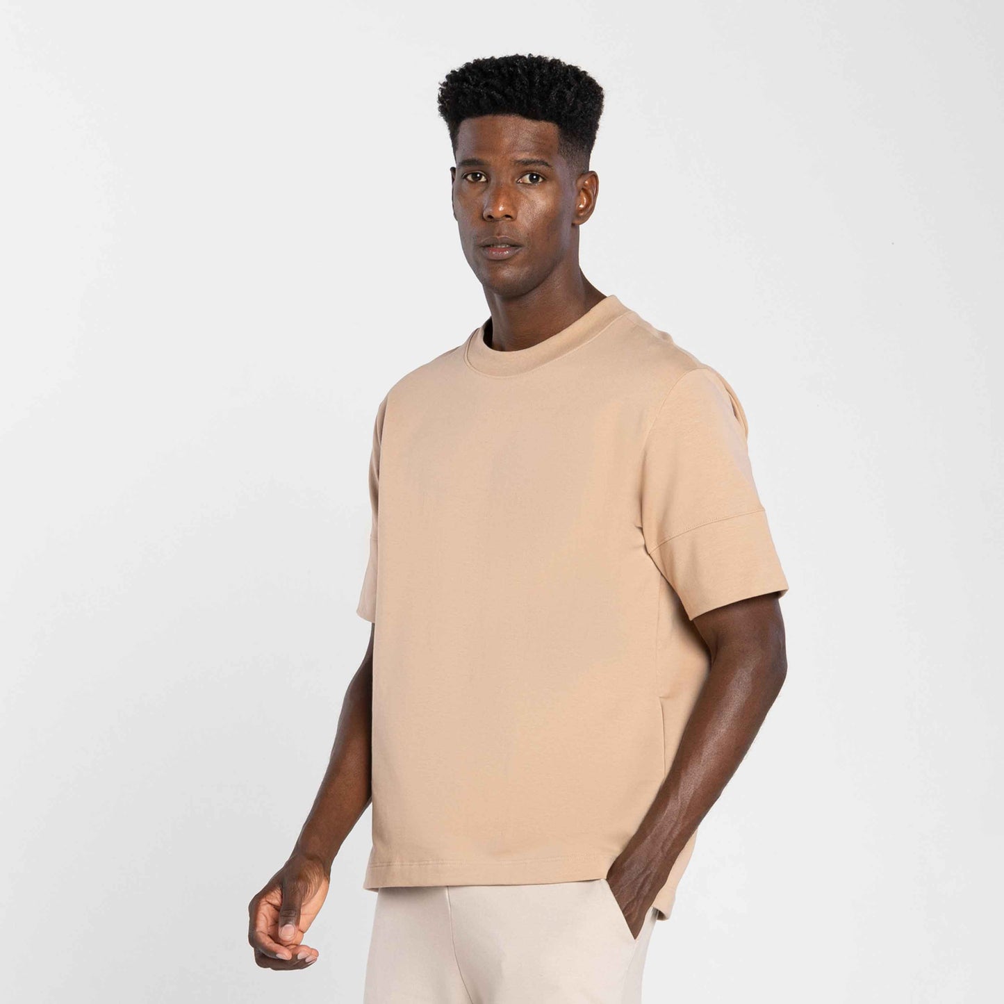 Tech T-Shirt Comfort Impermévael Masculina - Bege Camel