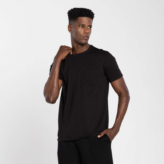 Tech T-Shirt Modal Bolso Masculina - Preto
