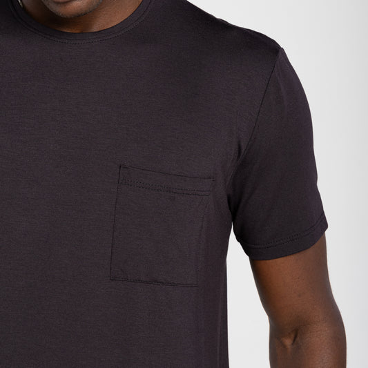 Tech T-Shirt Modal Bolso Masculina - Preto