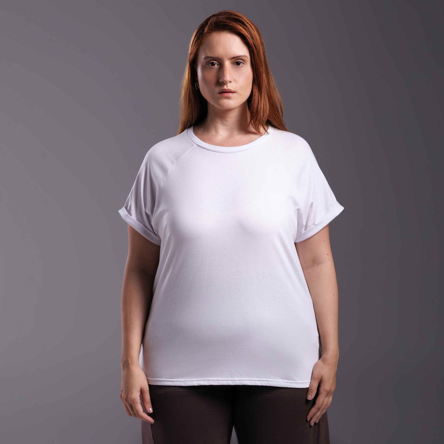 Tech T-Shirt Anti Odor Raglan Plus Feminina - Branco