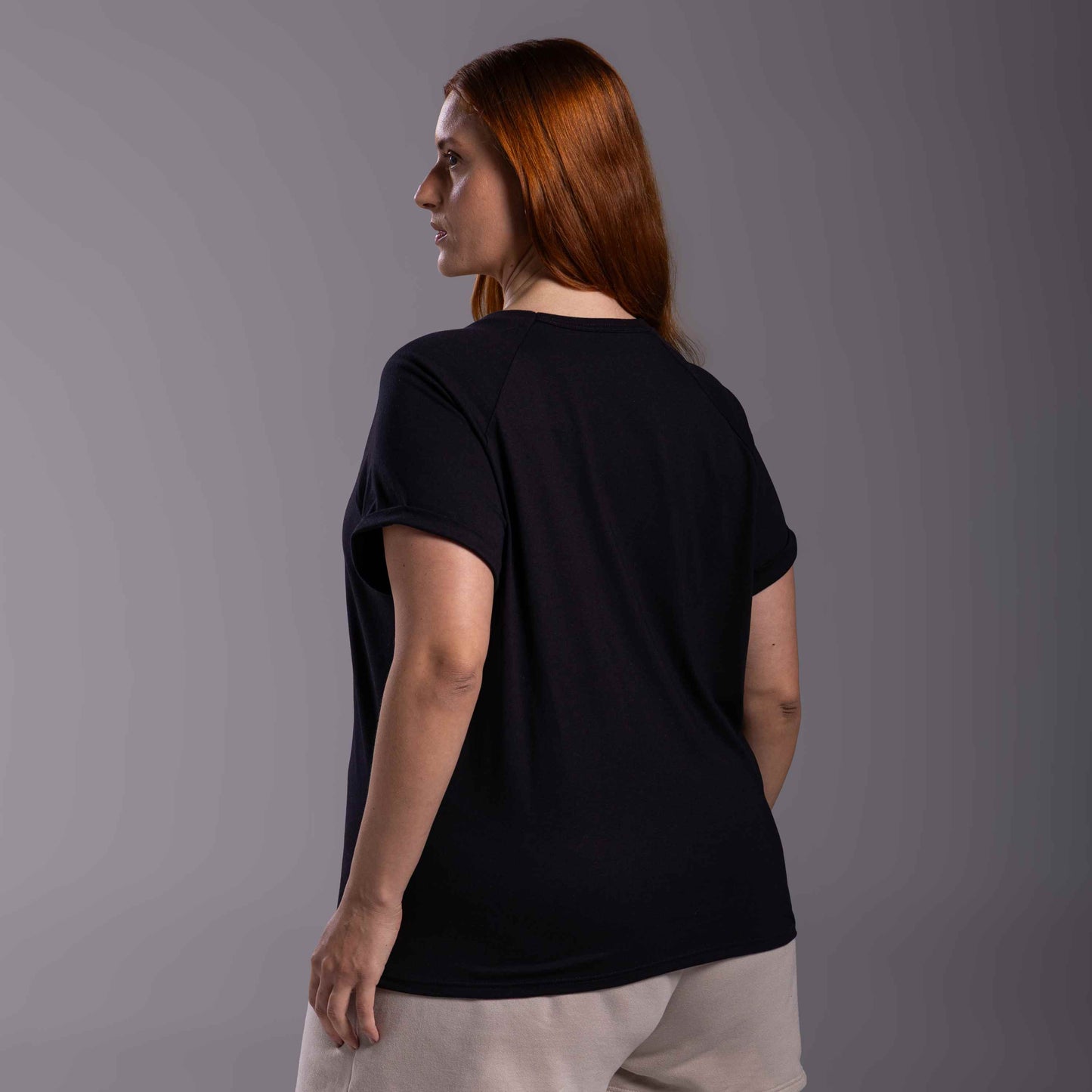 Tech T-Shirt Anti Odor Raglan Plus Feminina - Preto