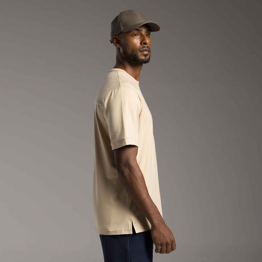 Tech T-Shirt Comfort Anti Odor Barra Aplicada Masculina - Bege Avelã