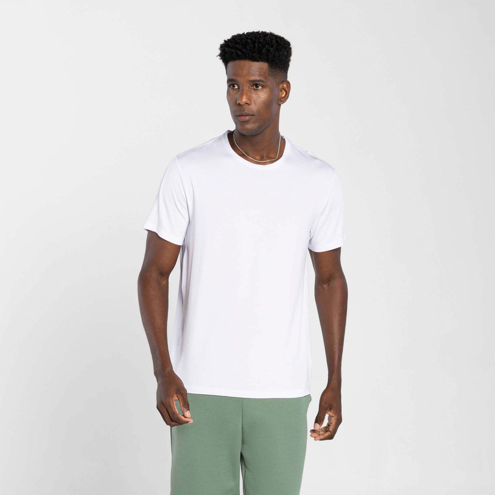 Tech T-Shirt Modal Recorte Masculina - Branco