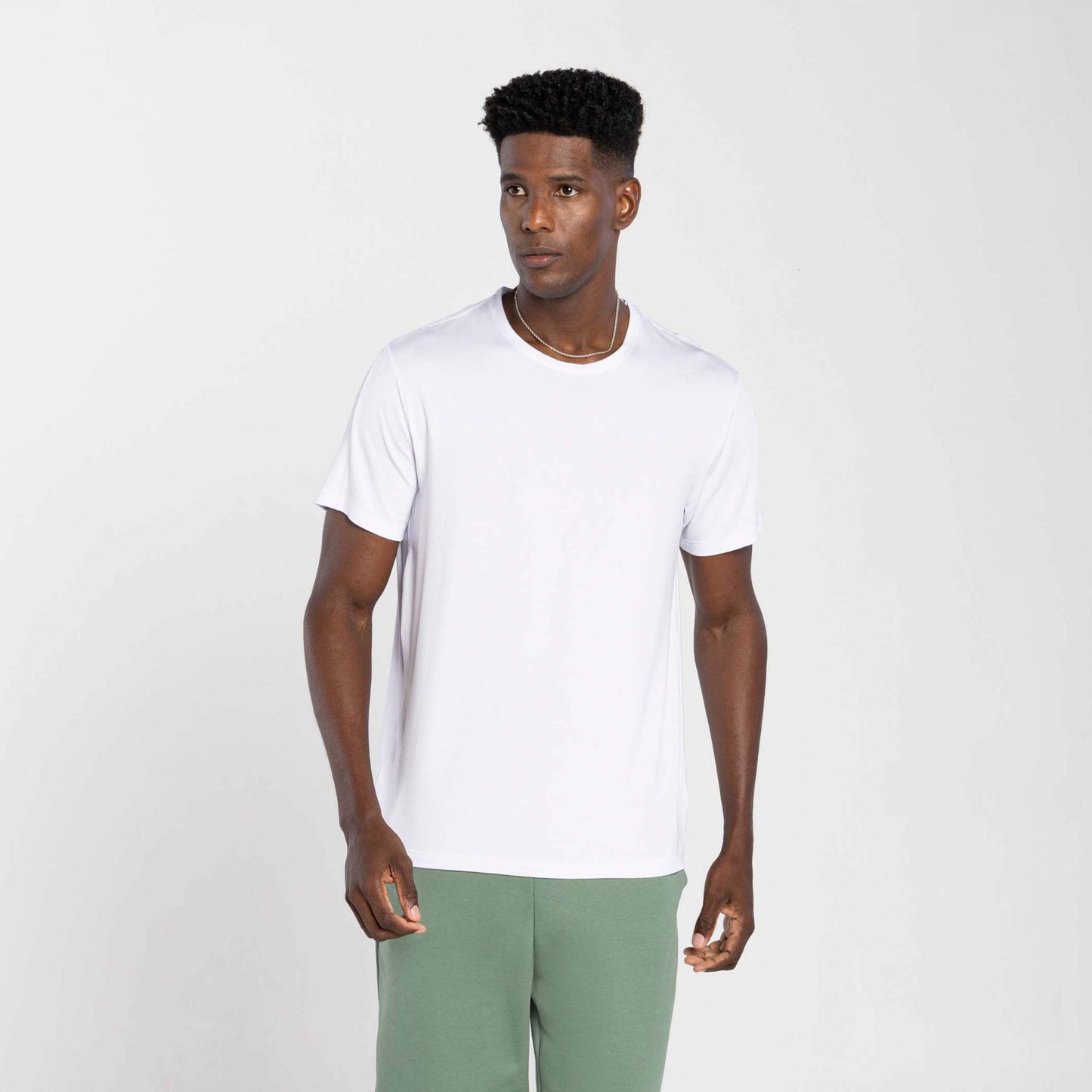 Tech T-Shirt Modal Recorte Masculina - Branco