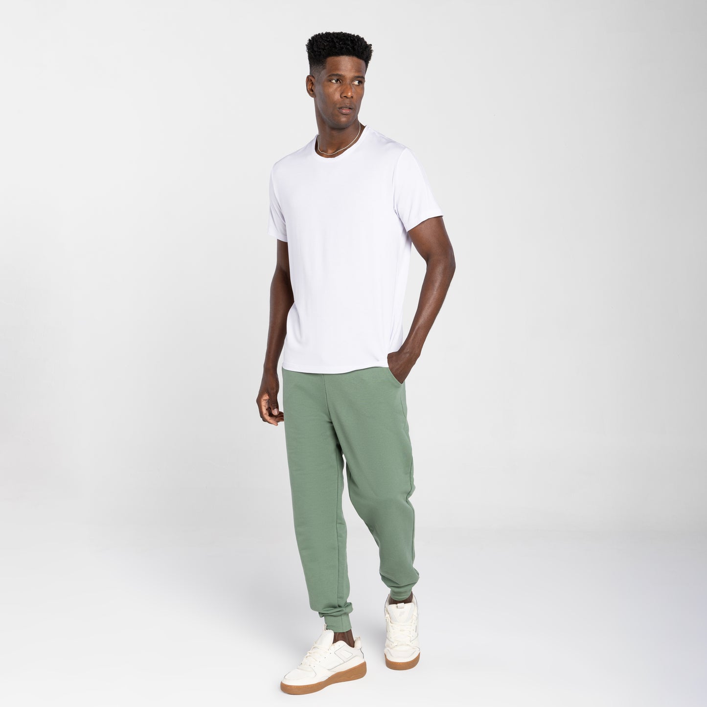 Tech T-Shirt Modal Recorte Masculina - Branco