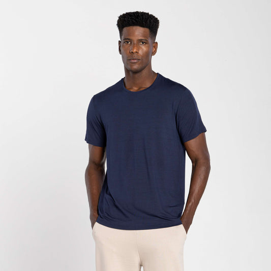 Tech T-Shirt Modal Recorte Masculina - Azul Marinho