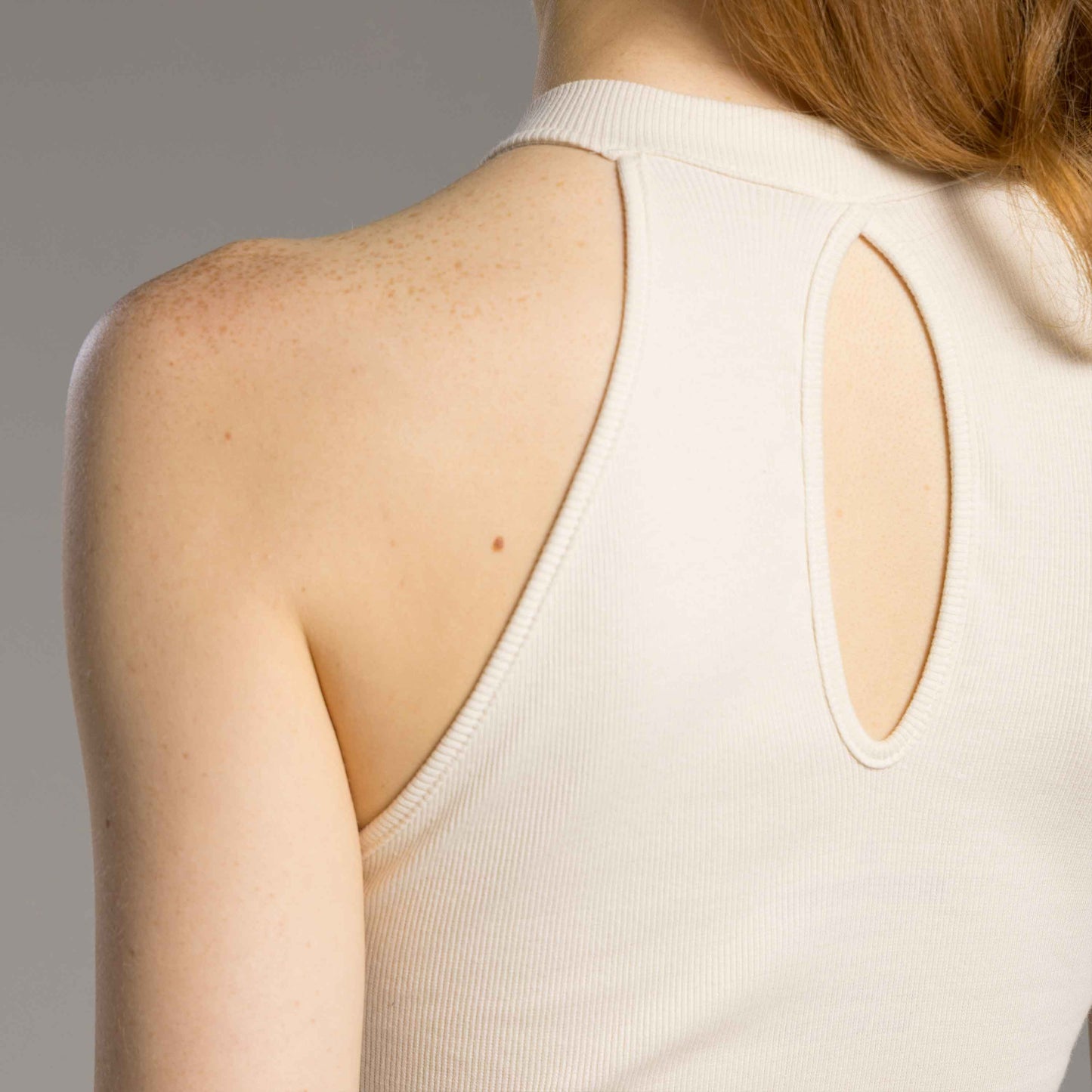 Blusa Ribana Tech Anti Odor Halter Neck Feminina - Off Vanilla