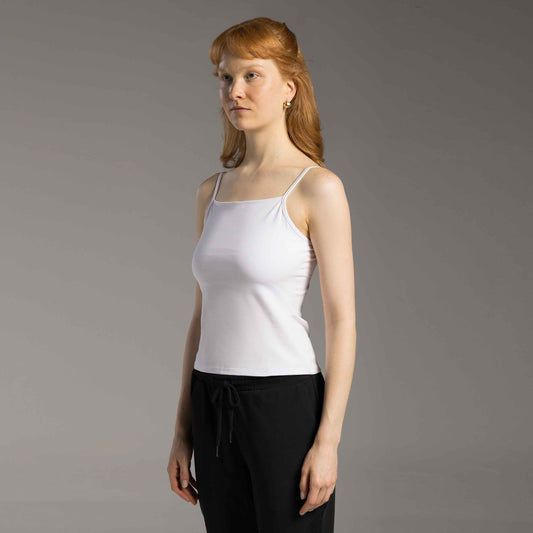 Regata Tech Comfort Anti Odor Decote Reto Feminina - Branco