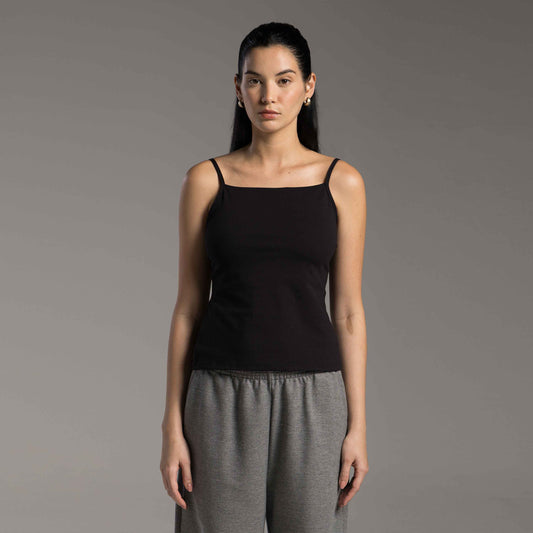 Regata Tech Comfort Anti Odor Decote Reto Feminina - Preto