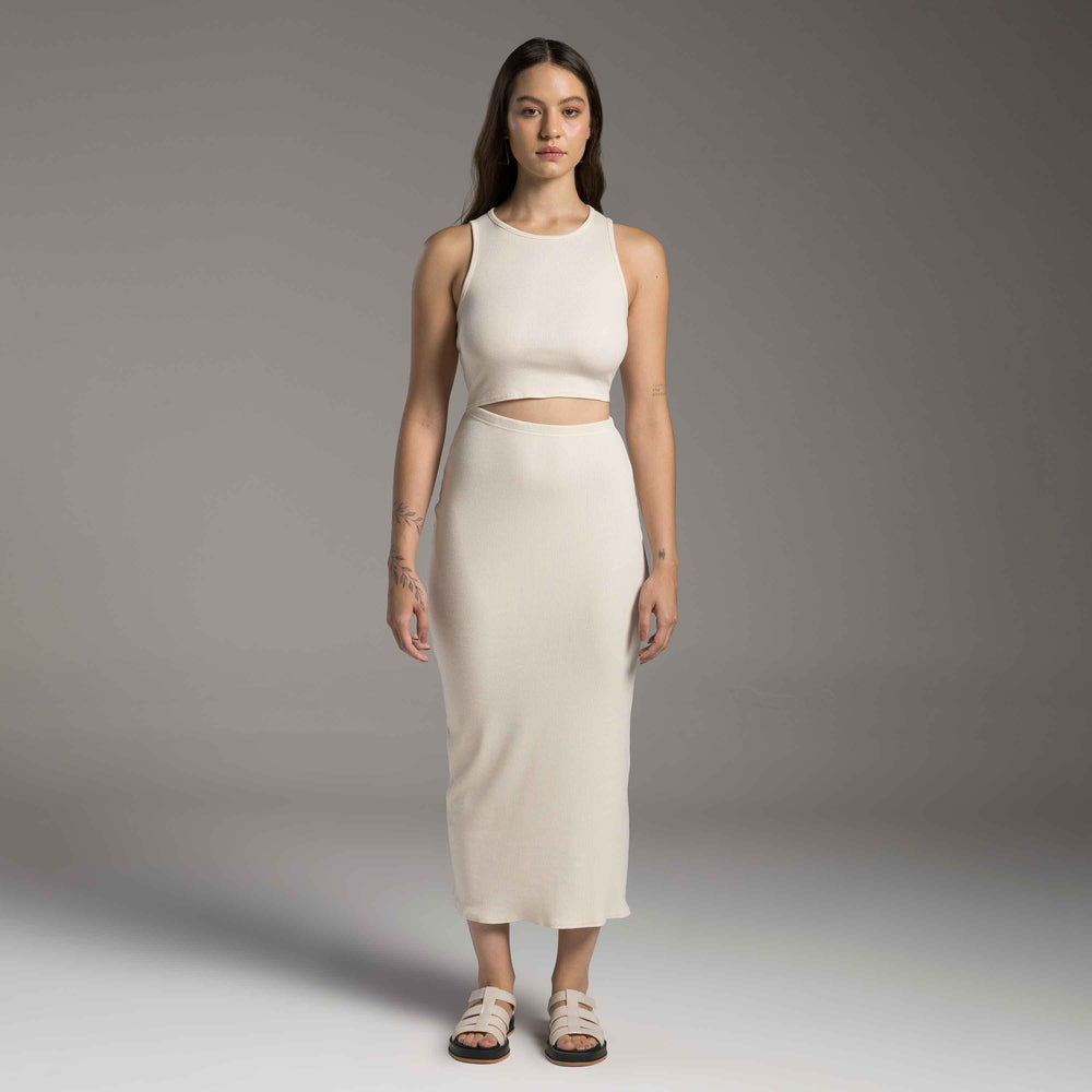 Vestido Tech Ribana Anti Odor - Off Vanilla