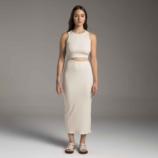 Vestido Tech Ribana Anti Odor - Off Vanilla