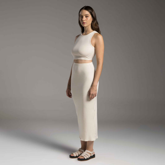 Vestido Tech Ribana Anti Odor - Off Vanilla