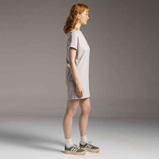 Vestido T- Shirt Dress Tech Waffle Anti Odor - Cinza  Granizo