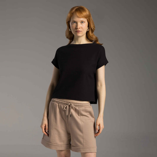 Tech T-Shirt Waffle Anti Odor Abertura Costas Feminina - Preto