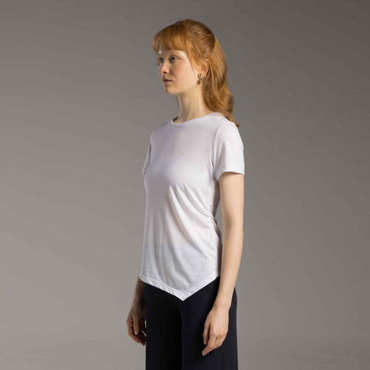 Tech T-Shirt Air Assimétrica Feminina - Branco