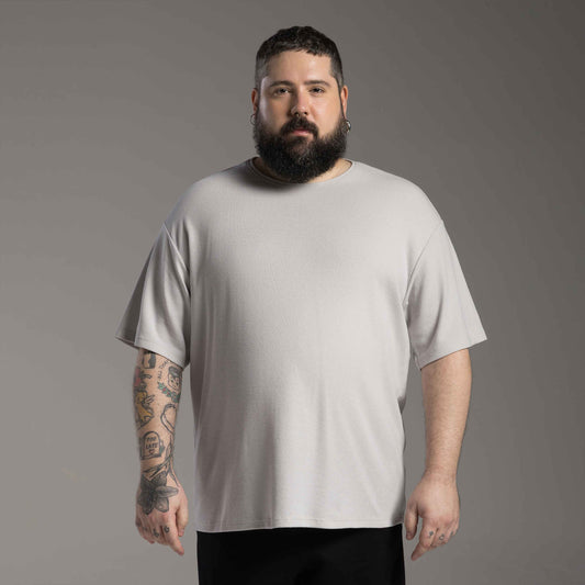 Tech T-Shirt Over Waffle Anti Odor Plus Masculina - Cinza  Granizo